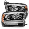 Picture of AlphaRex 09-18 Dodge Ram 1500HD PRO-Series Proj Headlight Plnk Style Blk w-Chrm Acc w-Seq Signal-DRL