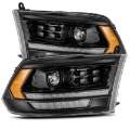 Picture of AlphaRex 09-18 Dodge Ram 1500HD PRO-Series Proj Headlights Plank Style Alpha Black w-Seq Signal-DRL