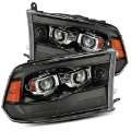 Picture of AlphaRex 09-18 Ram 1500HD LUXX Proj Headlight Plnk Style Jet Blk w-Activ Light-Seq Signal-Smoked DRL