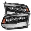 Picture of AlphaRex 09-18 Dodge Ram 1500HD NOVA LED Projector Headlights Plank Style Design Gloss Black w-DRL