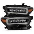 Picture of AlphaRex 16-20 Toyota Tacoma NOVA LED Projector Headlights Plank Style Black w-Activation Light