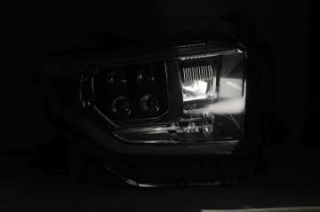 Picture of AlphaRex 14-20 Toyota Tundra NOVA LED Projector Headlight Plank Style Alpha Black w-Activation Light