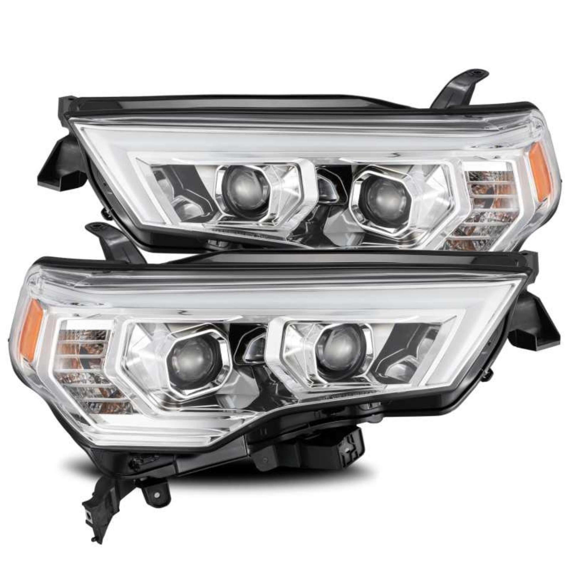 Picture of AlphaRex 14-20 Toyota 4Runner PRO-Series Projector Headlights Plank Style Chrm w-Sequential Signal