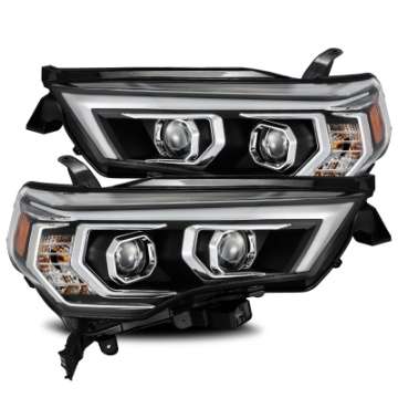 Picture of AlphaRex 14-20 Toyota 4Runner PRO-Series Projector Headlights Plank Style Black w-Sequential Signal