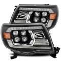 Picture of AlphaRex 05-11 Toyota Tacoma NOVA LED Projector Headlights Plank Style Alpha Black w-Activ Light-DRL