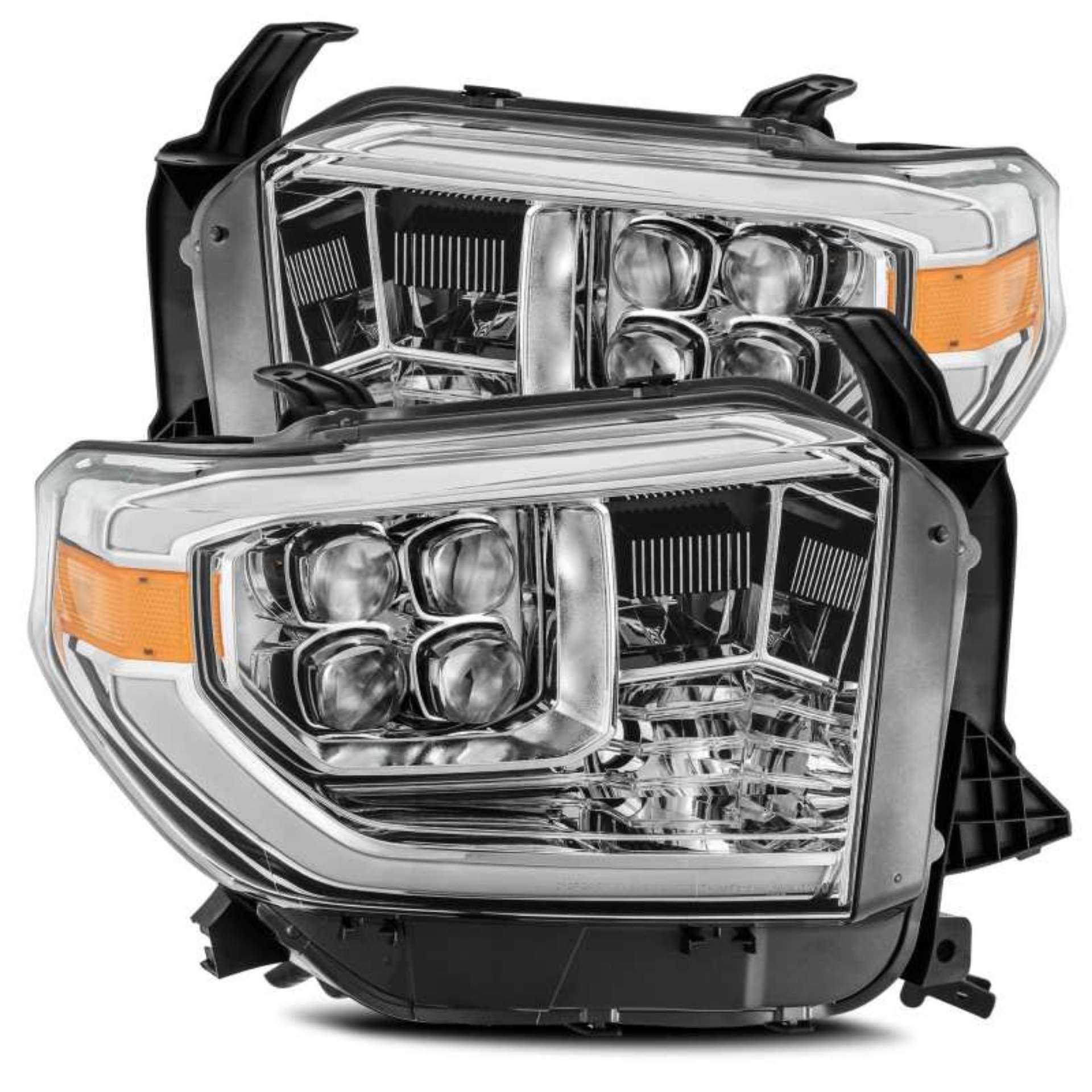 Picture of AlphaRex 14-19 Toyota Tundra NOVA LED Projector Headlights Plank Style Chrome w-Activ Light-DRL