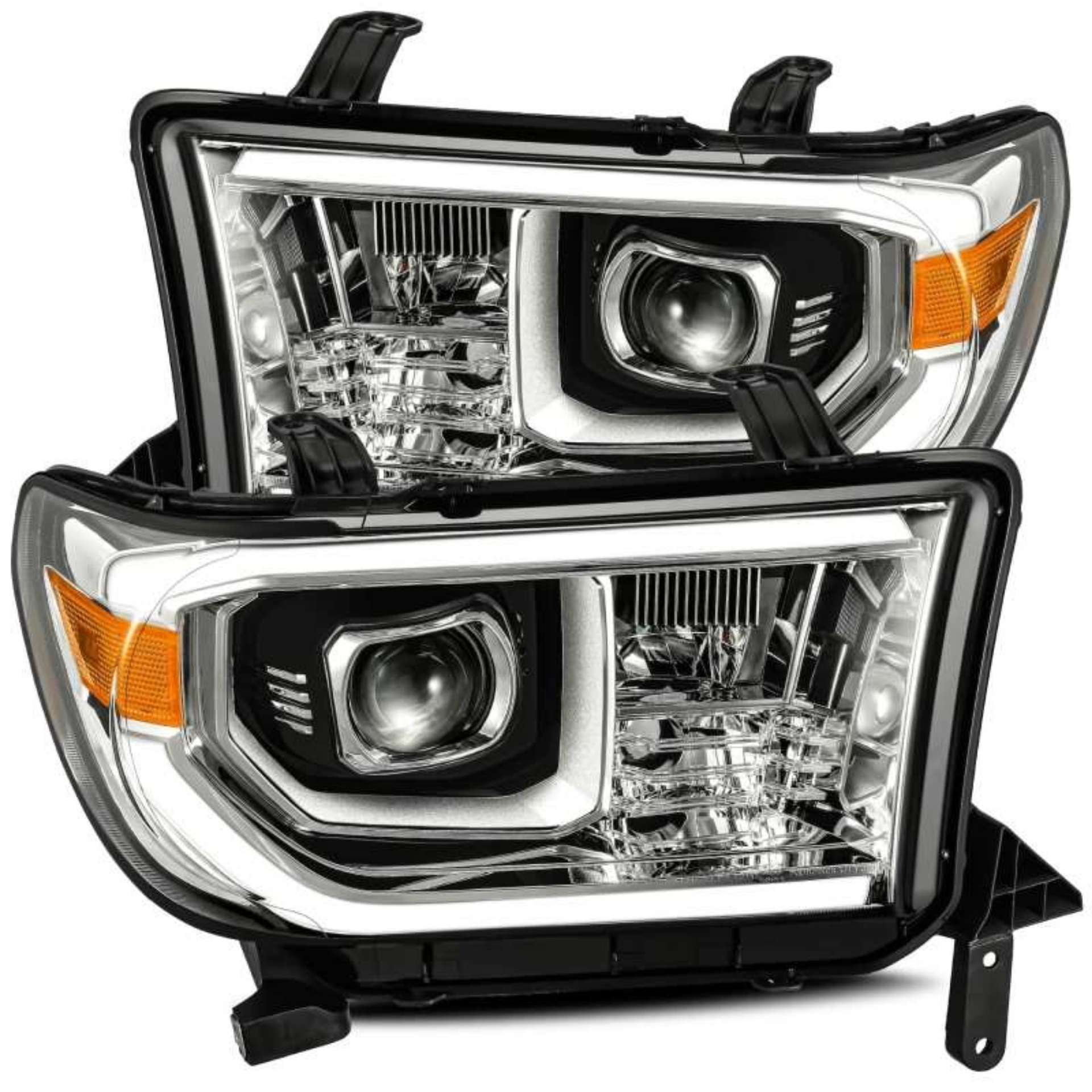 Picture of AlphaRex 07-13 Toyota Tundra PRO-Series Projector Headlights Plank Style Chrome w-Activation Light