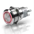 Picture of Hella Switch Push Stainless Steel SPST LED Red 12V