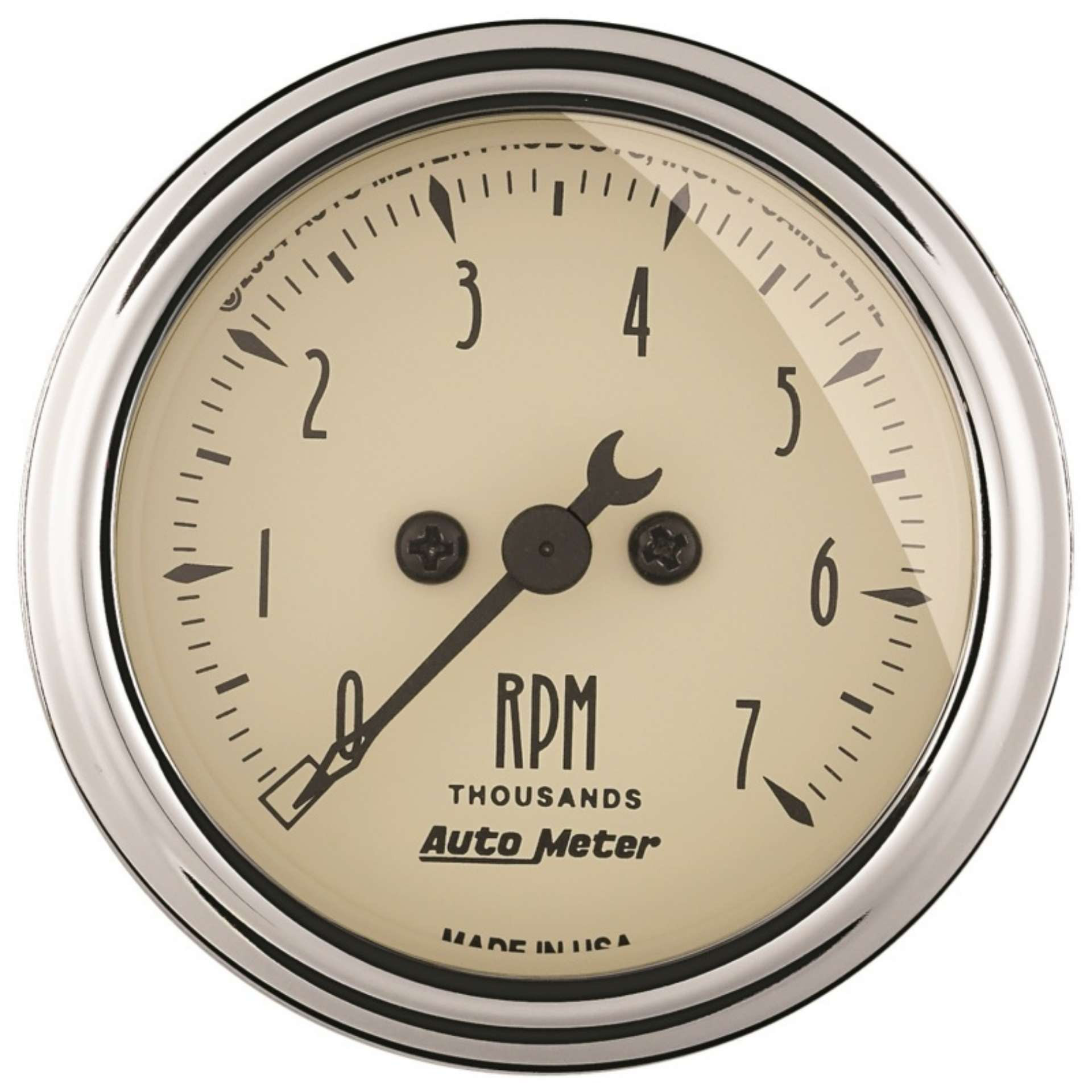 Picture of Autometer 2-1-16in Antique Beige In-Dash 7K RPM Tachometer Gauge