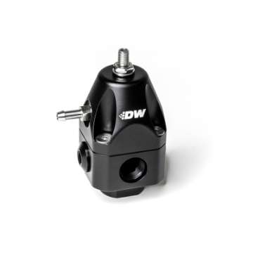 Picture of DeatschWerks DWR1000c Adjustable Fuel Pressure Regulator Dual 6AN Inlet and 6AN Outlet - Black