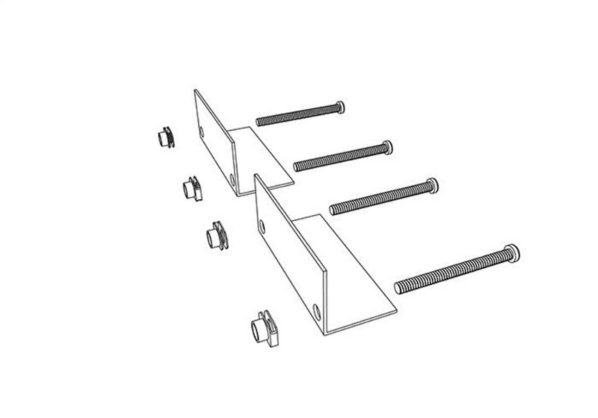 Picture of BAK BAKBox2 Clamping Brackets AB Qty 2 w- U-Nuts & Screws