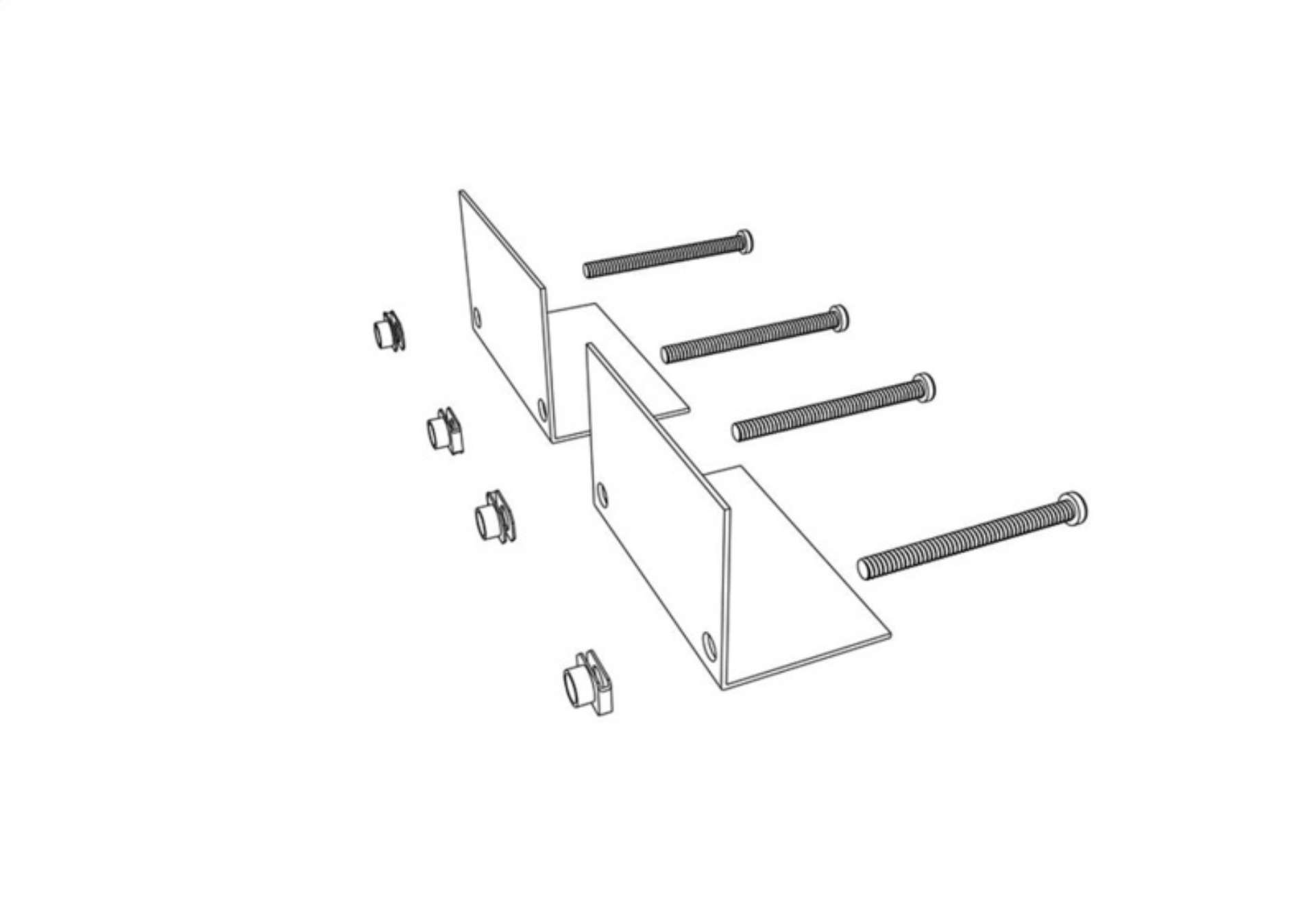 Picture of BAK BAKBox2 Clamping Brackets C Qty 2 w- U-Nuts & Screws