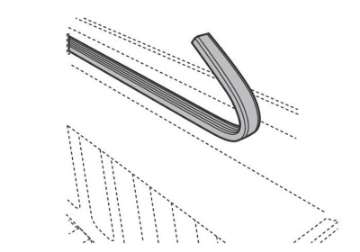 Picture of BAK Bulkhead Seal Thin Ribbed - 1-4in x 65in