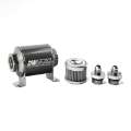 Picture of DeatschWerks Stainless Steel 6AN 10 Micron Universal Inline Fuel Filter Housing Kit 70mm