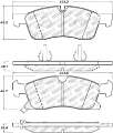 Picture of StopTech 11-20 Jeep Grand Cherokee Street Select Front Brake Pads