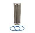 Picture of Fuelab 100 Micron Stainless Steel Replacement Element - 6in w-2 O-Rings & Instructions