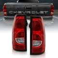 Picture of ANZO 2004-2007 Chevy Silverado Taillight Red-Clear Lens w-Black Trim OE Replacement
