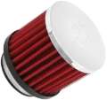 Picture of K&N 1-75in Flange ID x 3in OD x 2-5in H Chrome Finish Rubber Base Crankcase Vent Filter