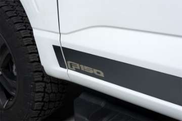 Picture of Putco 2021 Ford F-150 Reg Cab 6-5ft Short Box Ford Licensed Blk Platinum Rocker Panels 4-25in 10pc