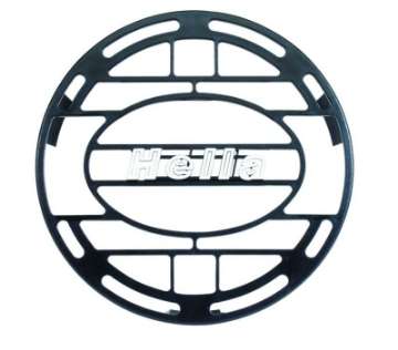 Picture of Hella Stone Shield Round Plastic Black Hella Logo Light Cover