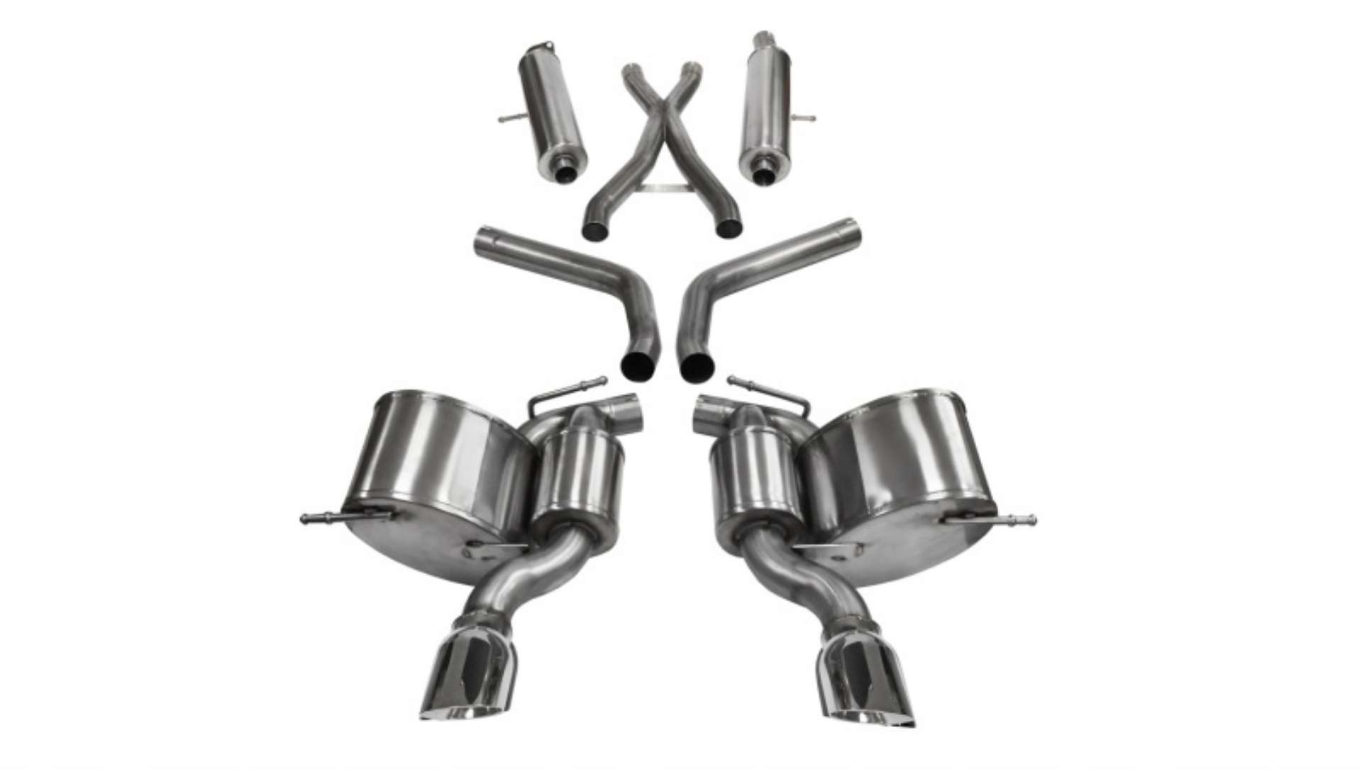 Picture of Corsa 2012-2013 Jeep Grand Cherokee 6-4L V8 Polished Sport Cat-Back Exhaust