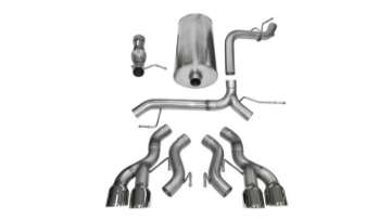 Picture of Corsa 2012-2014 Cadillac Escalade DUB 6-2L V8 Polished Sport Cat-Back Exhaust