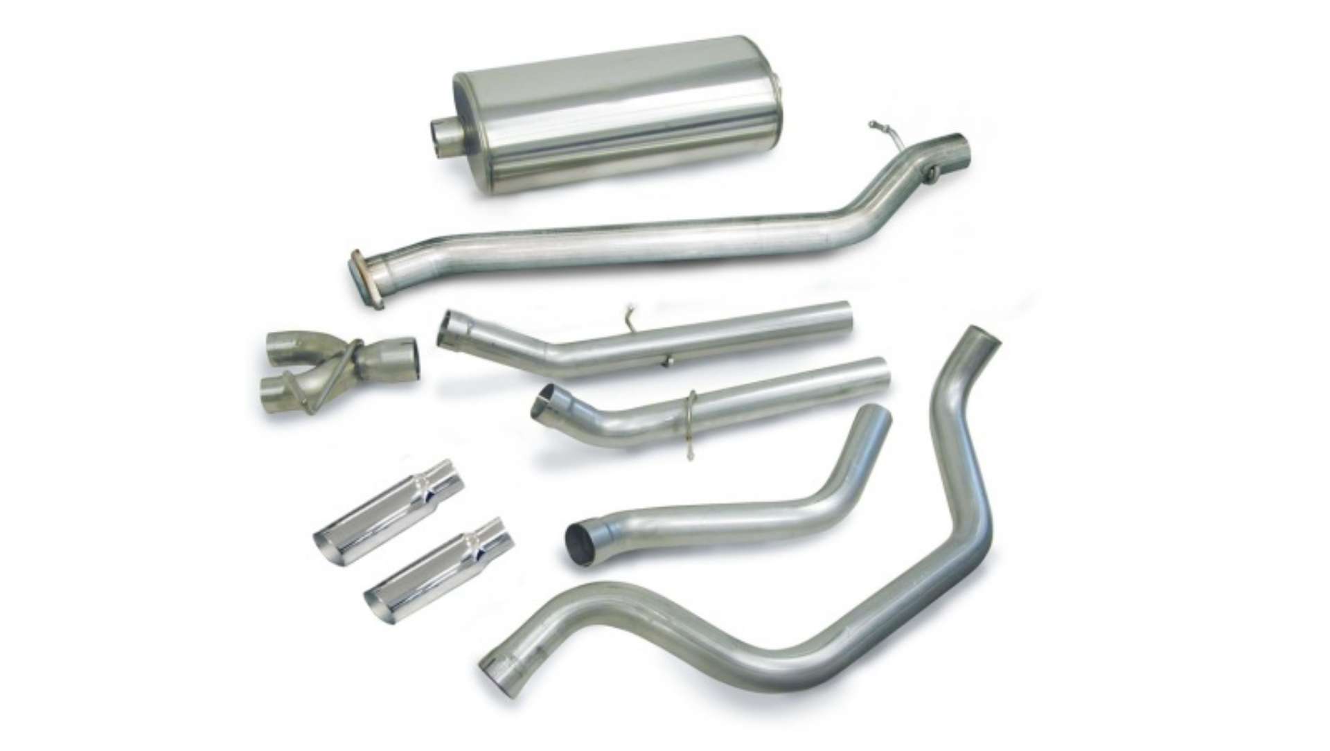 Picture of Corsa 1999-2007 Chevrolet Silverado Ext- Cab-Short Bed 1500 4-8L V8 Polished Sport Cat-Back Exhaust