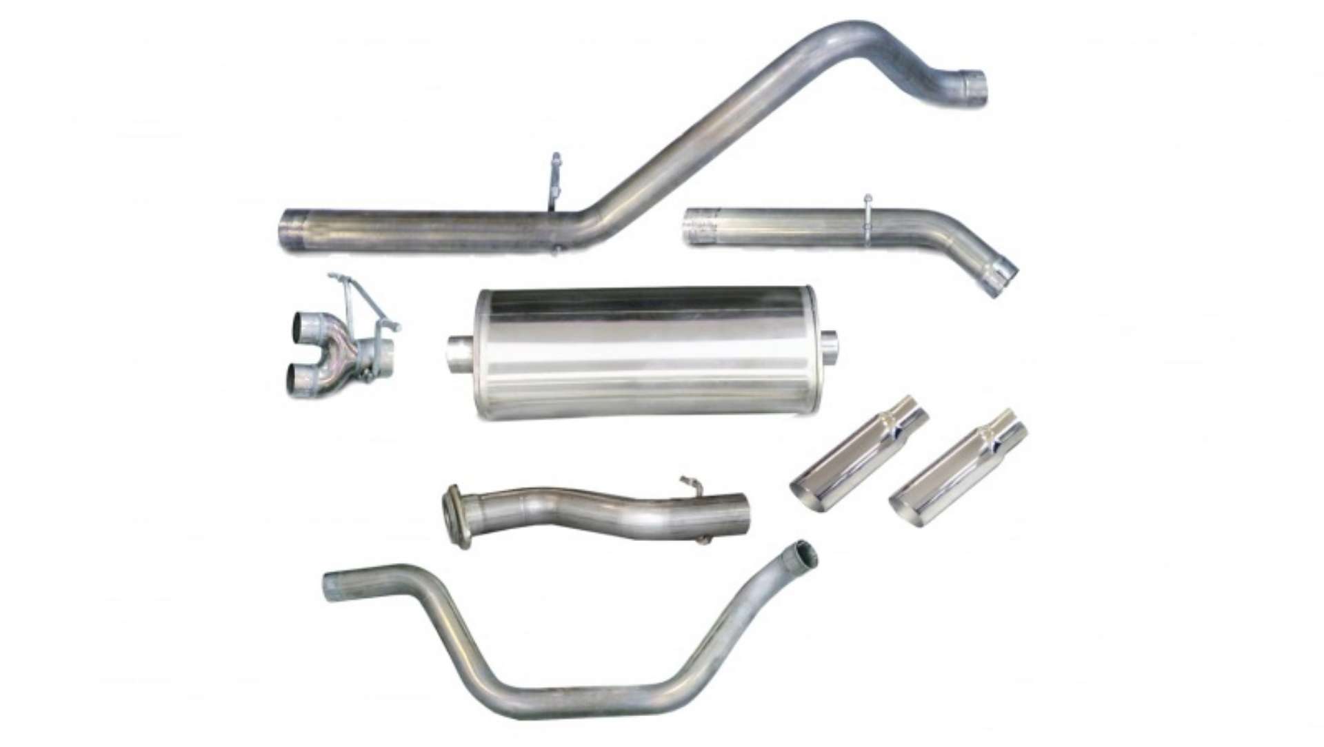 Picture of Corsa 2007-2009 Chevrolet Silverado Crew Cab-Short Bed 1500 6-2L V8 Polished Sport Cat-Back Exhaust