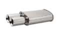 Picture of Vibrant StreetPower Oval Muffler w- Dual 3-5in Round Tips Straight Cut Beveled Edge 2-5in inlet I-D