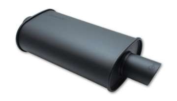 Picture of Vibrant StreetPower FLAT BLACK Oval Muffler with Single 3in Outlet - 2-25in inlet I-D