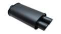 Picture of Vibrant StreetPower FLAT BLACK Oval Muffler with Dual 3in Outlets - 2-5in inlet I-D