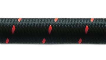 Picture of Vibrant -10 AN Two-Tone Black-Red Nylon Braided Flex Hose 2 foot roll