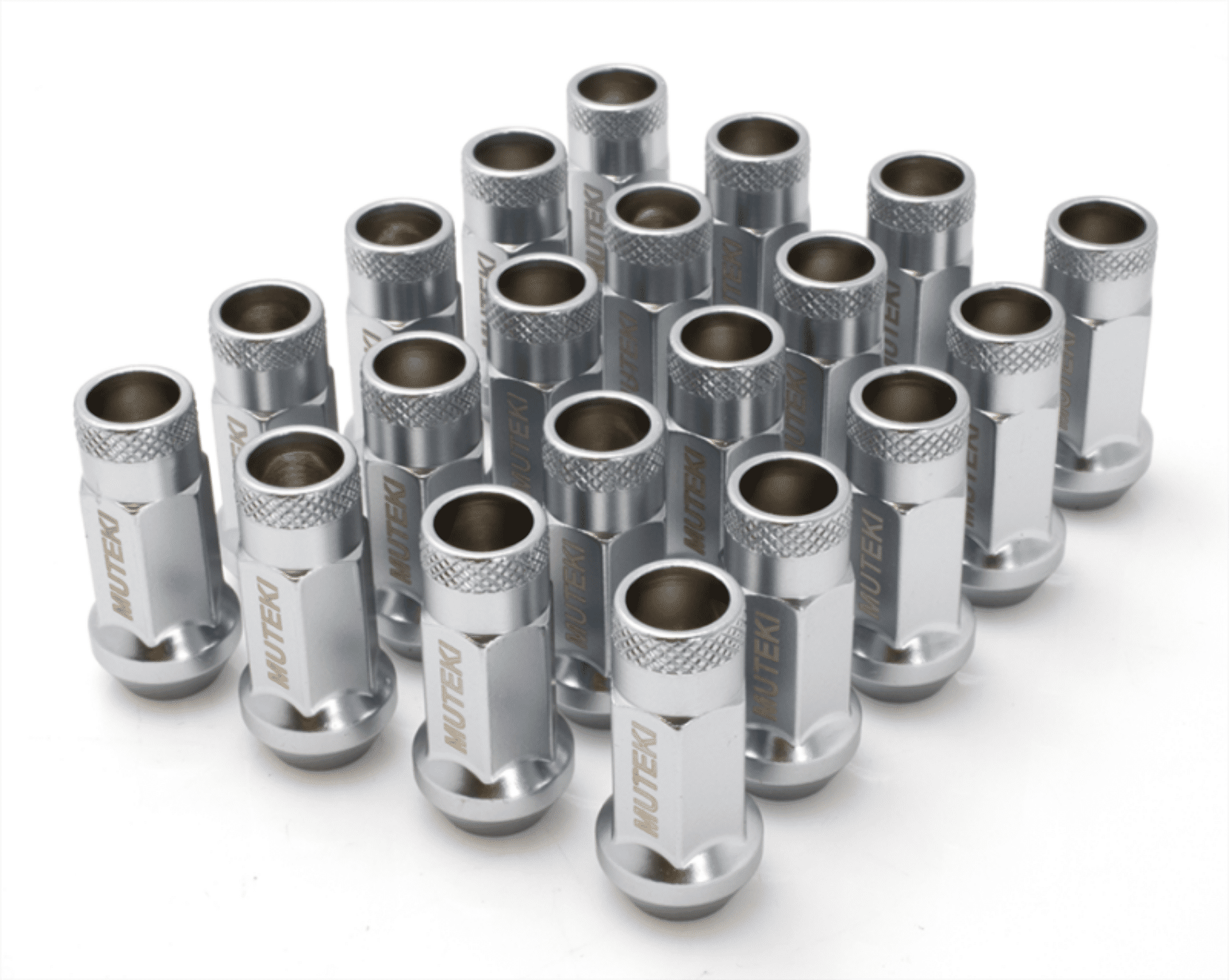 Picture of Wheel Mate 12x1-25 48mm Muteki SR48 Satin Silver Open End Lug Nuts