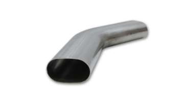 Picture of Vibrant 3-5in Oval Nominal Size T304 SS 45 deg Mandrel Bend 6in x 6in leg lengths