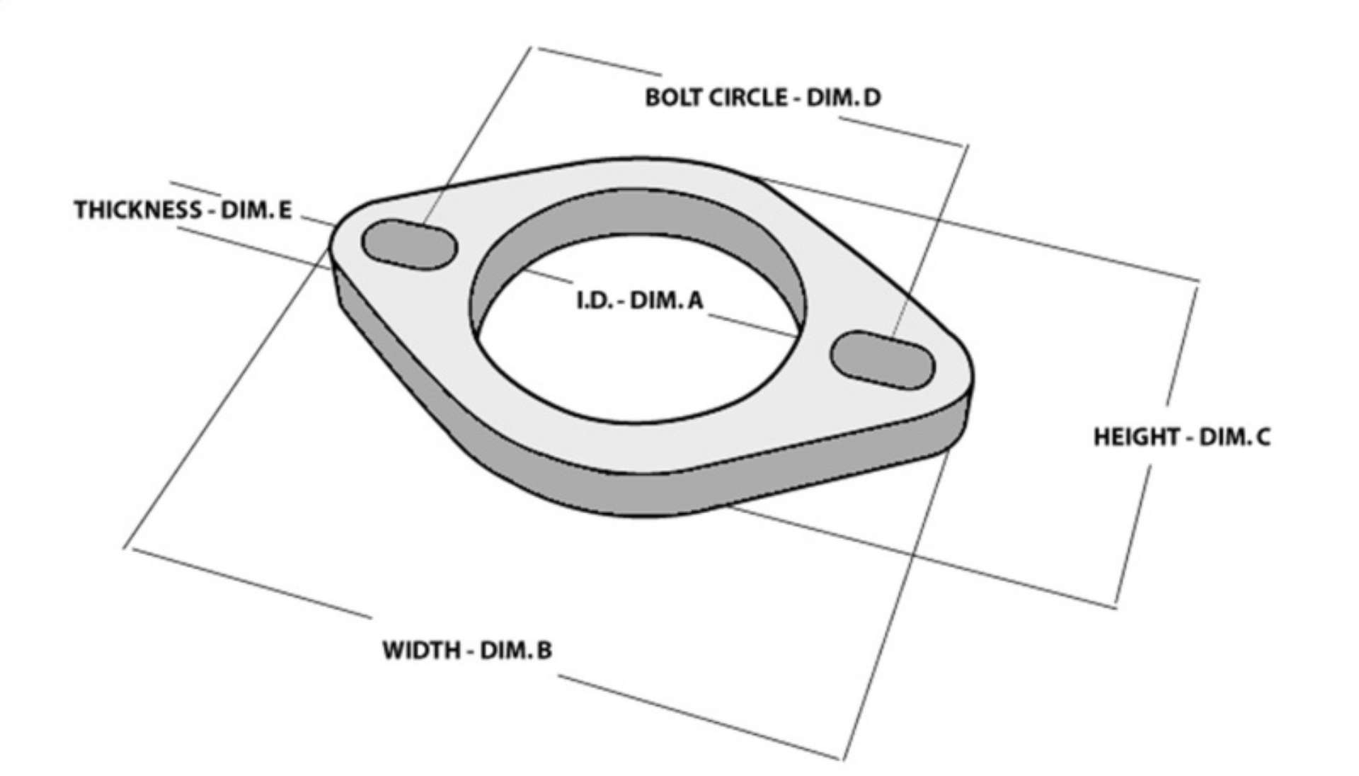 Picture of Vibrant 2-Bolt T304 SS Exhaust Flanges 3in I-D- - 5 Flange Bulk Pack