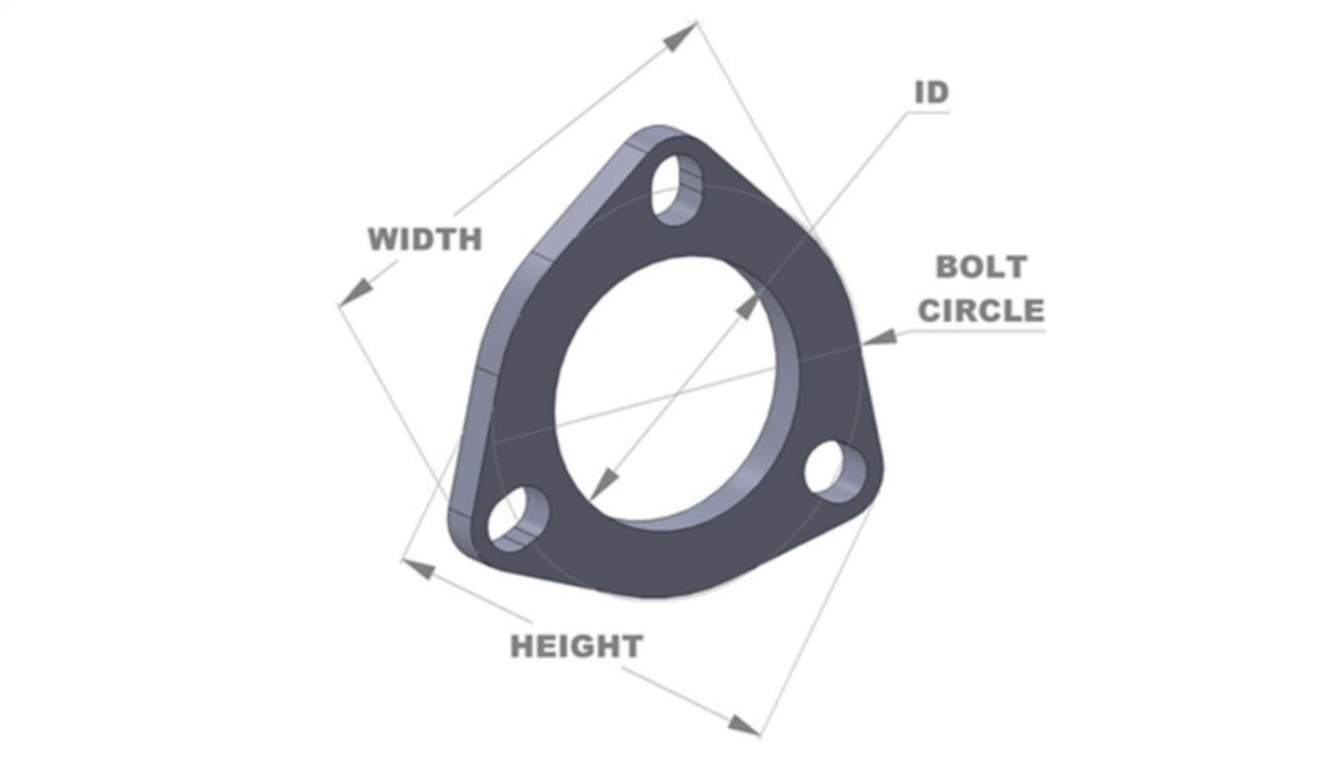 Picture of Vibrant 3-Bolt T304 SS Exhaust Flange 2-75in I-D