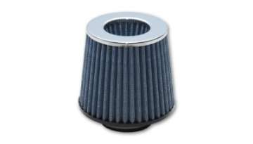 Picture of Vibrant Open Funnel Perf Air Filter 5in Cone O-D- x 5in Tall x 2-5in inlet I-D- Chrome Filter Cap