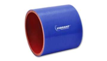 Picture of Vibrant 4 Ply Reinforced Silicone Straight Hose Coupling - 1-5in I-D- x 3in long Blue