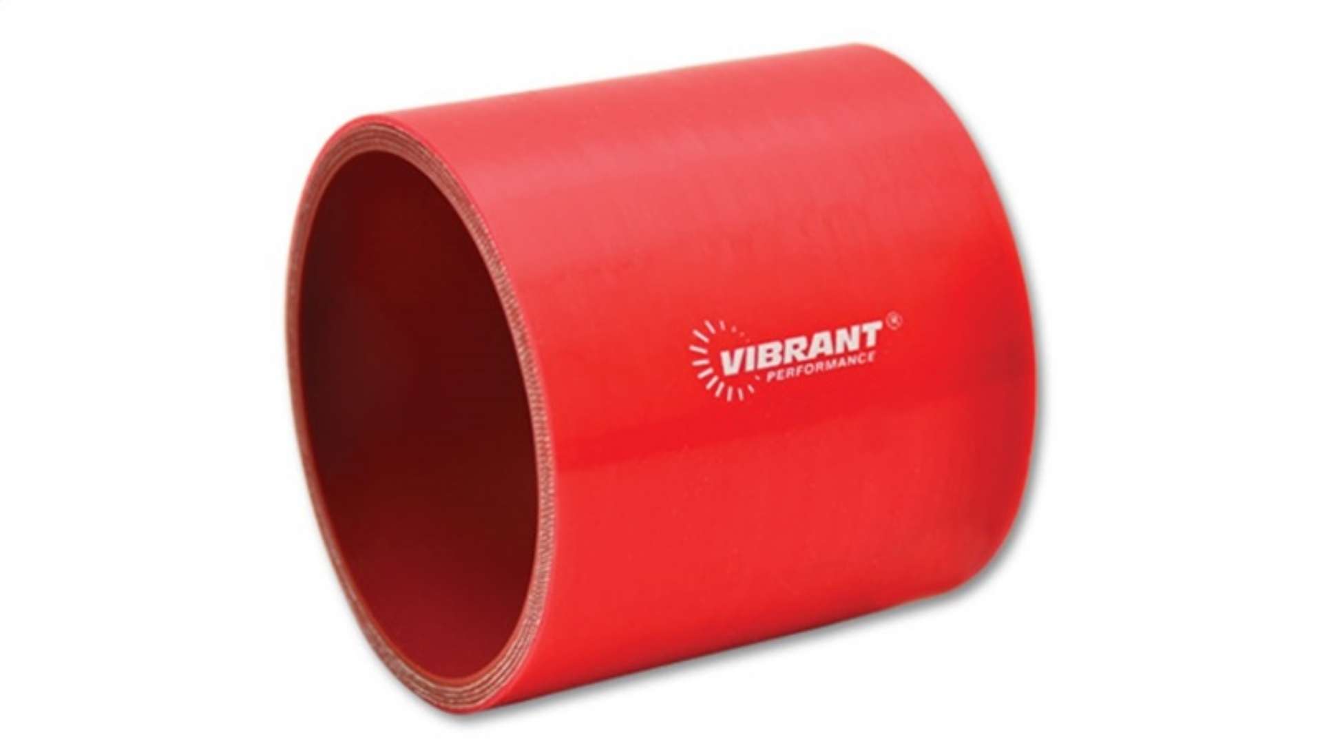 Picture of Vibrant 4 Ply Reinforced Silicone Straight Hose Coupling - 2in I-D- x 3in long RED