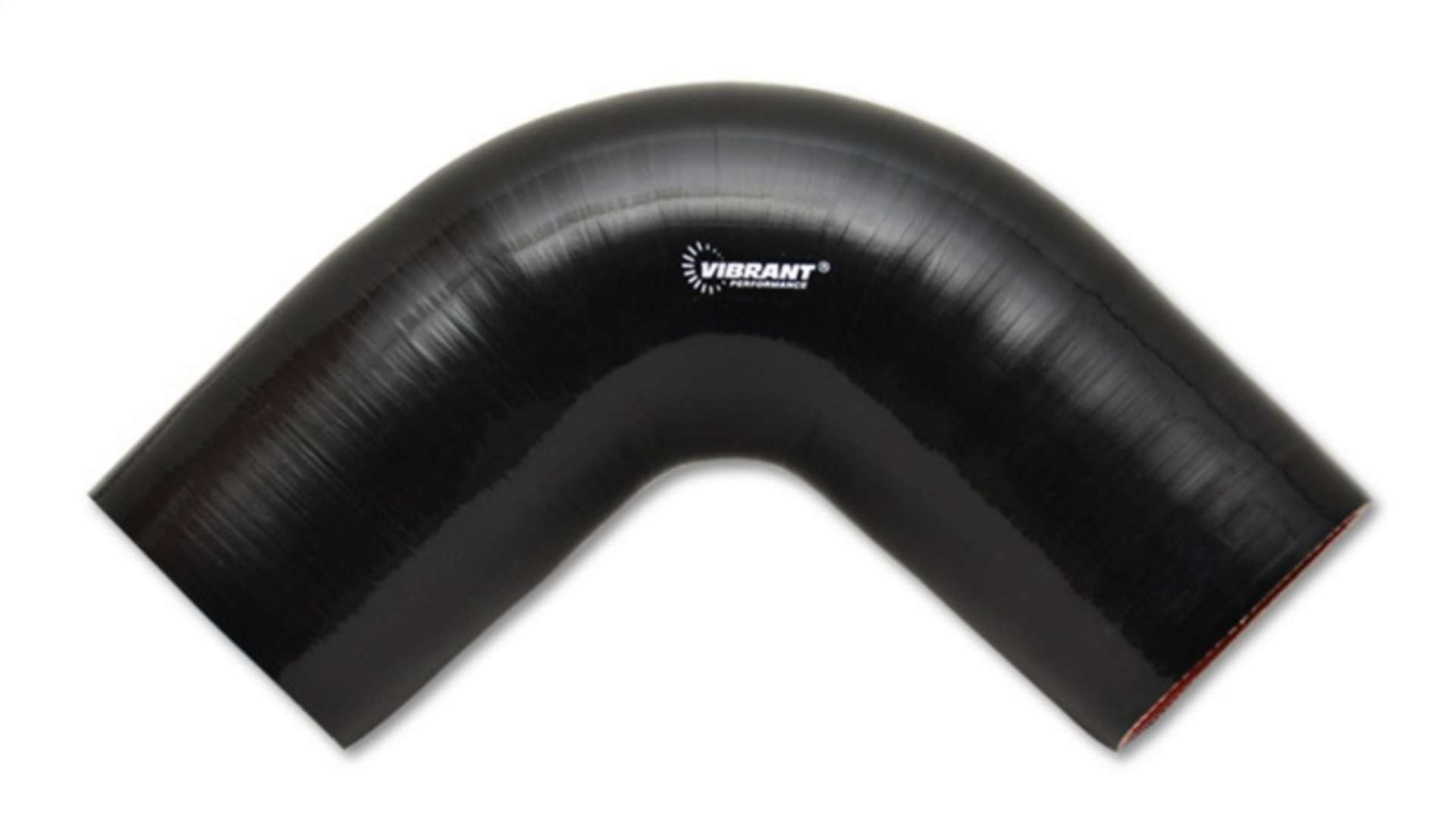 Picture of Vibrant 4 Ply Reinforced Silicone Elbow Connector - 2in I-D- - 90 deg- Elbow BLACK