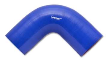 Picture of Vibrant 4 Ply Reinforced Silicone Elbow Connector - 2in I-D- - 90 deg- Elbow BLUE