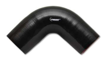 Picture of Vibrant 4 Ply Reinforced Silicone Elbow Connector - 2-75in I-D- - 90 deg- Elbow BLACK