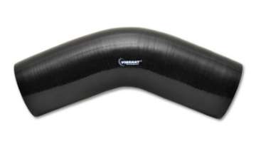 Picture of Vibrant 4 Ply Reinforced Silicone Elbow Connector - 4-5in I-D- - 45 deg- Elbow BLACK