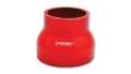 Picture of Vibrant 4 Ply Reinforced Silicone Transition Connector - 1-75in I-D- x 2-5in I-D- x 3in long RED