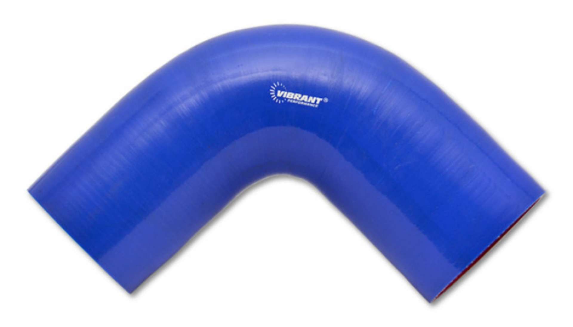 Picture of Vibrant 4 Ply Reinforced Silicone Elbow Connector - 1-75in I-D- - 90 deg- Elbow BLUE