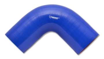 Picture of Vibrant 4 Ply Reinforced Silicone Elbow Connector - 1-75in I-D- - 90 deg- Elbow BLUE