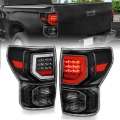 Picture of Anzo 07-11 Toyota Tundra Full LED Tailights Black Housing Clear Lens G2 w-C Light Bars