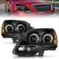 Picture of Anzo 99-17 GMC Sierra-Denali Headlights Chrome Amber w-C Light Bars