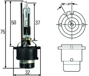 Picture of Hella HID Capsule D2R 12V 35W Bulb