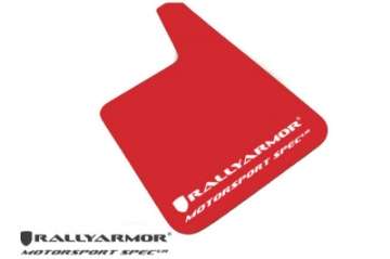 Picture of Rally Armor Universal Fit No Hardware Motorsport Spec Red UR Mud Flap w- White Logo